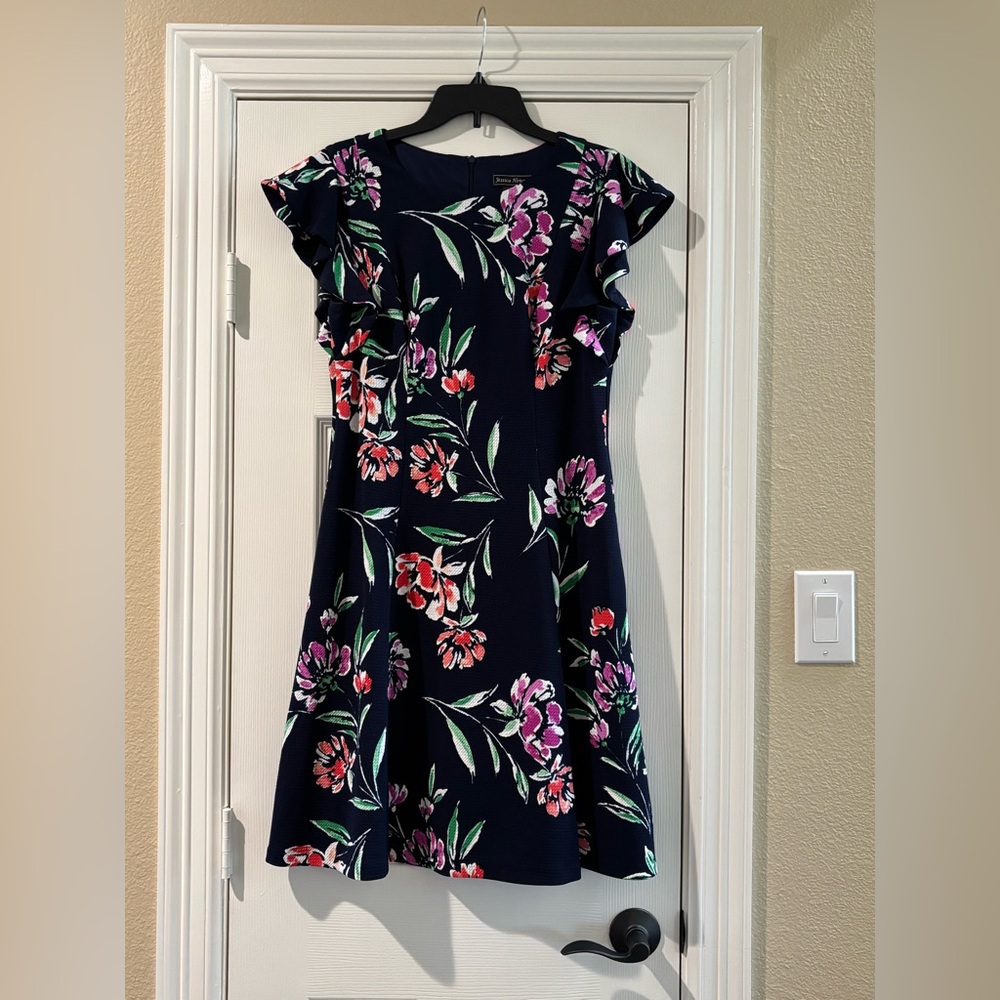 Floral Ruffle Sleeve Dress